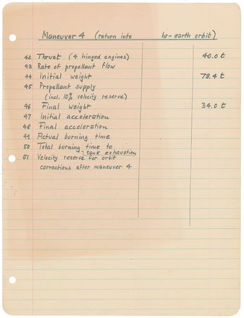 Lot #2354 Wernher von Braun's Handwritten Notes - Image 4