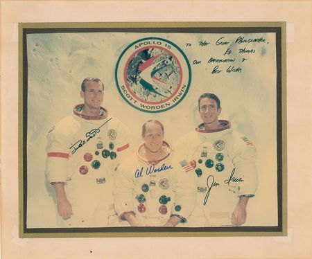 Lot #2023  Apollo 15 Signed Photograph - Image 1