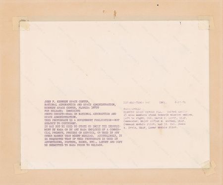 Lot #2023  Apollo 15 Signed Photograph - Image 2