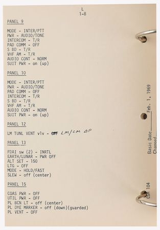 Lot #2097  Apollo 7 Flight Crew Abbreviated Checklist Used by Russ Larson - Image 4