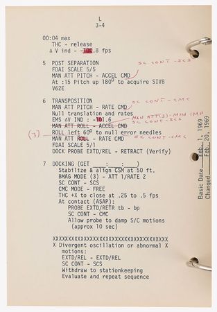 Lot #2097  Apollo 7 Flight Crew Abbreviated Checklist Used by Russ Larson - Image 6