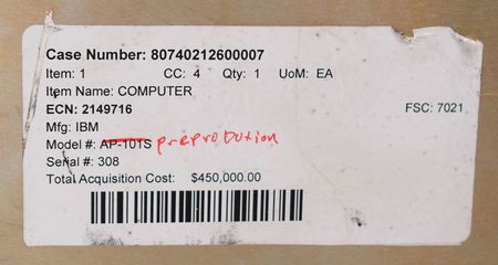 Lot #2645  Space Shuttle Preproduction IBM AP-101S Computer - Image 7