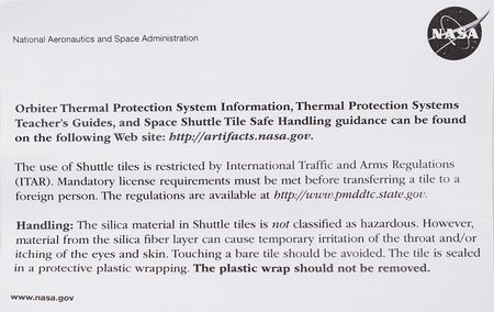 Lot #2657  Space Shuttle TPS Tile (White) - Image 4