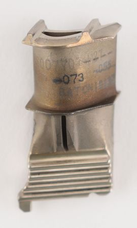 Lot #2673  Space Shuttle Main Engine Turbopump Turbine Blade - Image 1