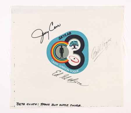 Lot #2526  Skylab 4 Signed Beta Cloth - Image 1