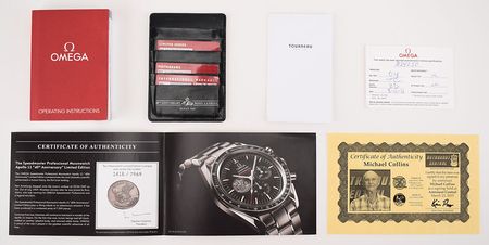 Lot #2294 Michael Collins Signed Apollo 11 Omega Speedmaster Watch - Image 2