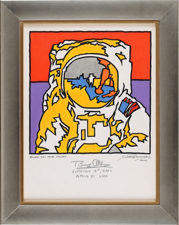 Lot #2682 Detlev van Ravenswaay Original Painting Signed by Buzz Aldrin - Image 2