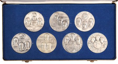 Lot #2348  Apollo Lunar Missions Medallic Arts Set - Image 1