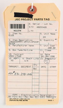 Lot #2242  NASA Omega Speedmaster Watch - Image 7