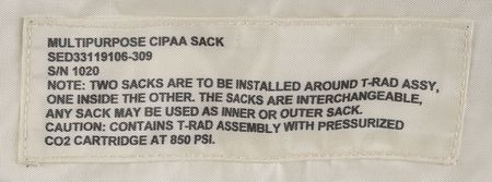 Lot #2637  Space Shuttle Multipurpose CIPAA Sack - Image 5