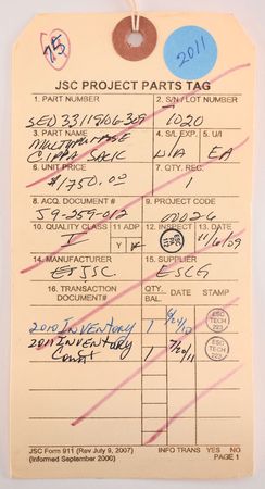 Lot #2637  Space Shuttle Multipurpose CIPAA Sack - Image 6