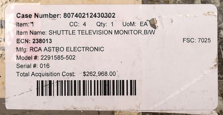 Lot #2641  Space Shuttle PDRS TV Display - Image 6