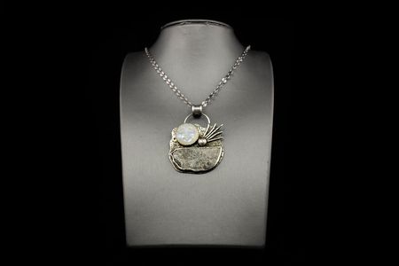 Lot #2118  Canyon Diablo Iron Meteorite Slice Pendant - Image 2
