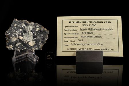 Lot #2124  NWA 11303 Lunar Meteorite Slice - Image 2