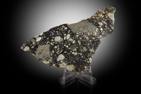 Lot #2123  NWA 11303 Lunar Meteorite Slice - Image 1