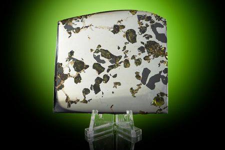 Lot #2138  Seymchan Pallasite Meteorite Partial Slice - Image 2
