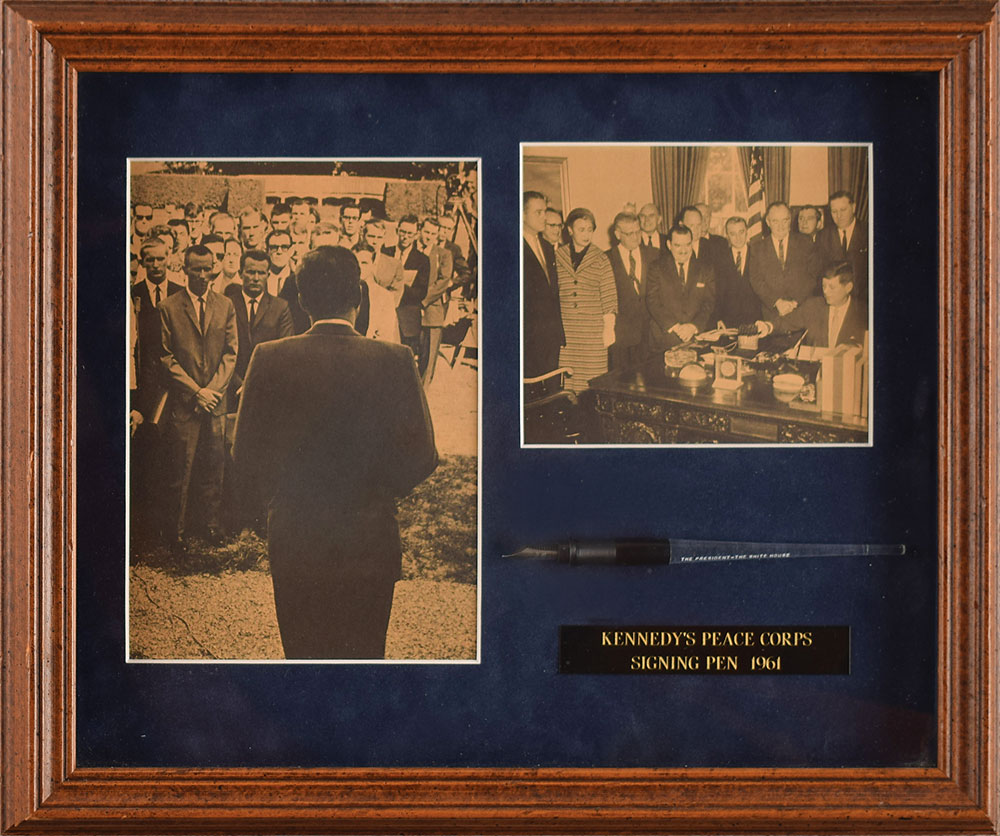 Lot 18 John F. Kennedy Peace Corps Bill Signing Pen: John F. Kennedy’s pen used to sign the Peace Corps into law