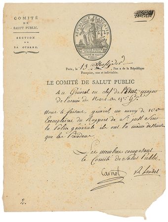 Lot #423 Lazare Carnot Letters - Image 1