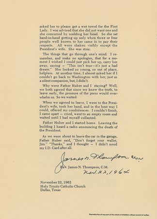 Lot #37 Kennedy Assassination: Father James Thompson's Rosary from Parkland Hospital: Father James Thompson's rosary beads from Parkland Memorial Hospital - Image 6