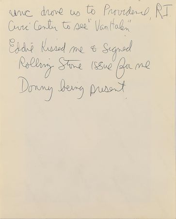 Lot #739 Boston: Sib Hashian's Rolling Stone Magazine Signed by Eddie Van Halen Magazine - Image 3