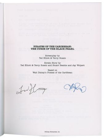 Lot #1017 Pirates of the Caribbean: The Curse of the Black Pearl Screenplay - Image 2