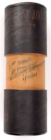 Lot #17 John F. Kennedy Inauguration 21-Gun Salute Mortar Shell Casing: The 21st round from JFK's inaugural salute - Image 1