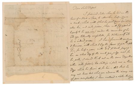 Lot #534 Thomas Gainsborough: Rare letter by the revered English portraitist - Image 1
