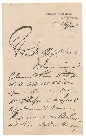 Lot #582 Frederic Leighton Handwritten Letters Signed - Image 1