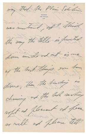 Lot #647 Gertrude Stein: Lengthy letter from Stein to her publisher, Bennett Cerf?
