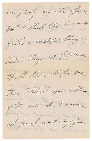Lot #647 Gertrude Stein: Lengthy letter from Stein to her publisher, Bennett Cerf?