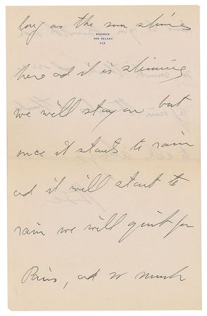 Lot #647 Gertrude Stein: Lengthy letter from Stein to her publisher, Bennett Cerf?