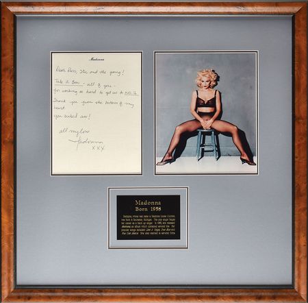 Lot #874 Madonna: Thanking her collaborators for her most successful single - Image 1