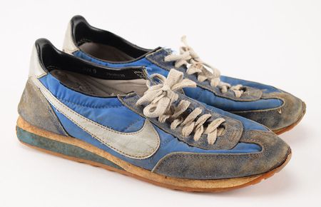 Lot #702 LIVE Boston: Sib Hashian's Studio-Used Pair of 'Kick Drum Nike' Running Shoes Sneakers - Image 1