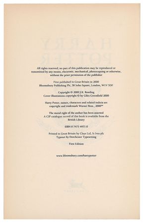 Lot #643 J. K. Rowling: Deluxe first edition set of Harry Potter novels - Image 4