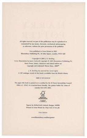 Lot #643 J. K. Rowling: Deluxe first edition set of Harry Potter novels - Image 6