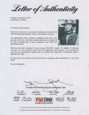 Lot #949 Clint Eastwood Signed Photograph - Image 2