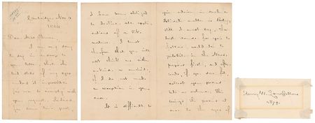 Lot #673 Henry Wadsworth Longfellow: Advice for publishing poetry: 