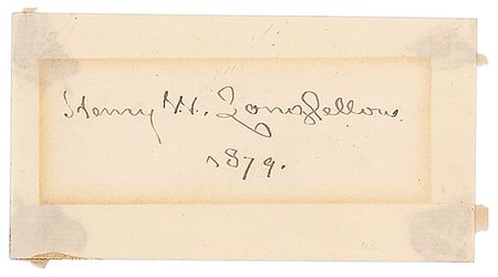 Lot #673 Henry Wadsworth Longfellow: Advice for publishing poetry: 