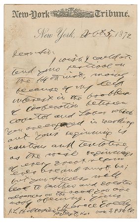 Lot #319 Horace Greeley - Image 1