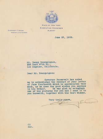 Lot #200 Franklin D. Roosevelt Signed Photograph - Image 3