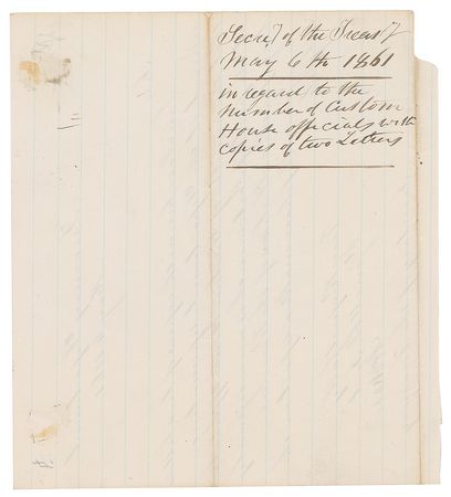 Lot #303 Salmon P. Chase Signed Letter - Image 2