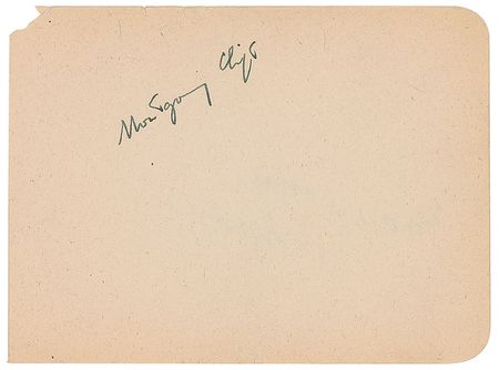 Lot #934 Montgomery Clift Signature - Image 1
