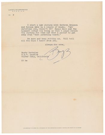 Lot #922 Busby Berkeley - Image 2