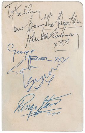 Lot #771 Beatles: Bold Beatles promo card from 1963 - Image 1