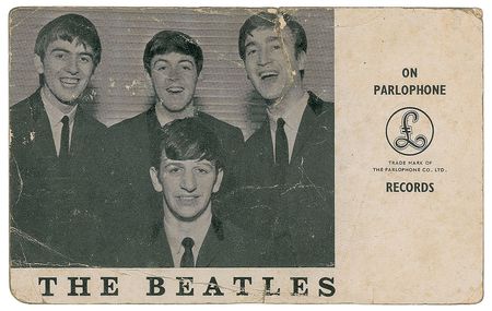 Lot #771 Beatles: Bold Beatles promo card from 1963 - Image 2