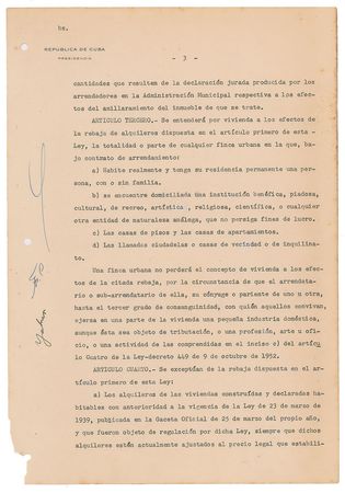 Lot #253 Fidel Castro Signed Document - Image 3