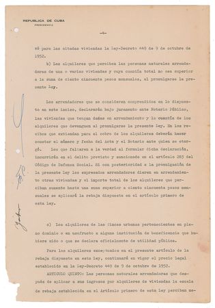 Lot #253 Fidel Castro Signed Document - Image 4