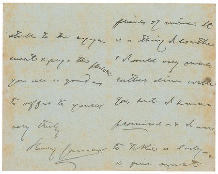 Lot #666 Henry James Handwritten Letter Signed - Image 2