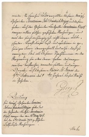 Lot #336 King George III Signed Document - Image 2