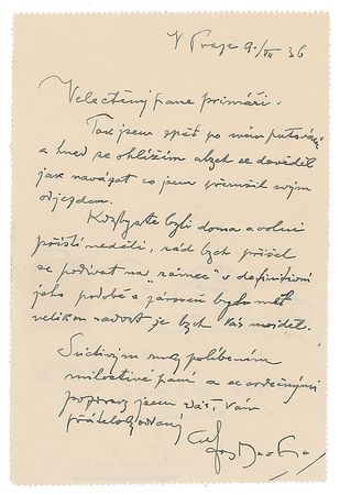 Lot #545 Alphonse Mucha Handwritten Letter Signed - Image 1